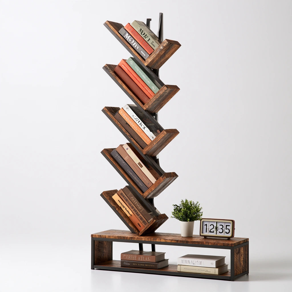 Bücherregal, mit klarer Formgebung, Farbe: grau