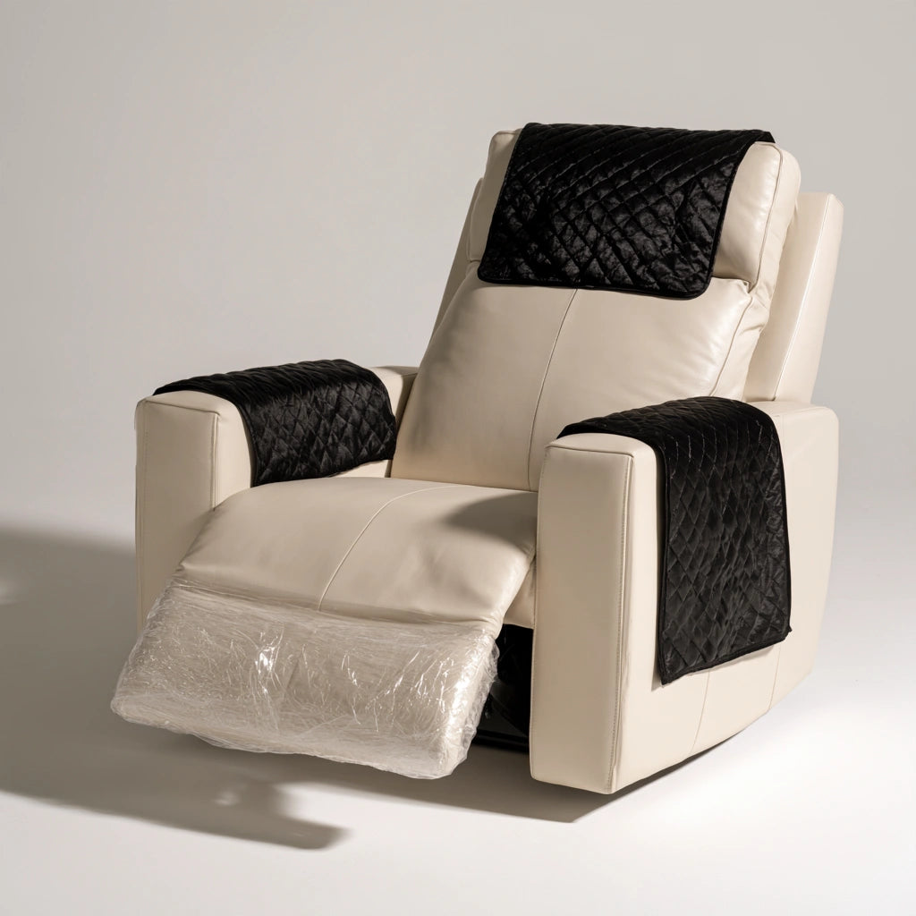 Gepolsterter Relaxsessel, mit Lederbezug, Farbe: creme