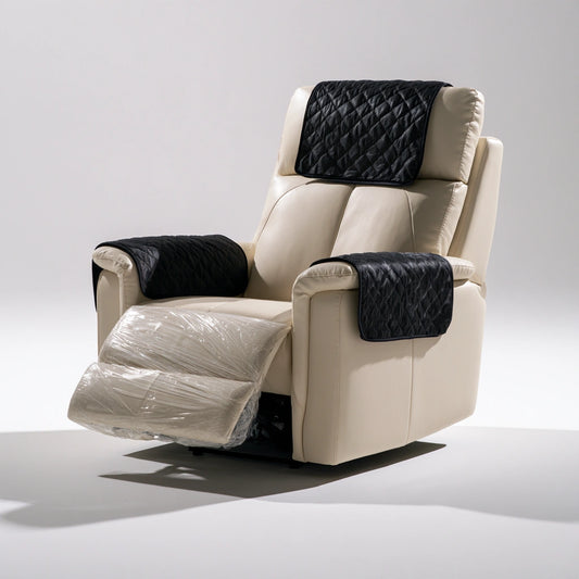 Gepolsterter Relaxsessel, mit Lederbezug, Farbe: creme